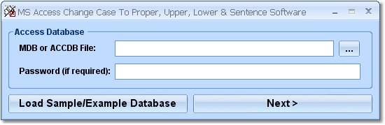 Screenshot of MS Access Change Case to Proper, Upper & Lower Software
