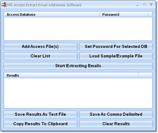 MS Access Extract Email Addresses Software 7.0