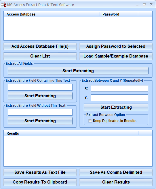 MS Access Extract Data & Text Software