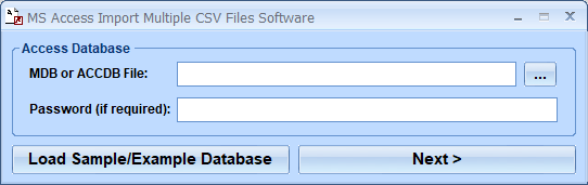 MS Access Import Multiple CSV Files Software screenshot