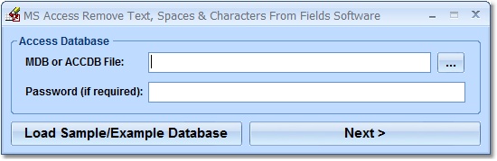 Screenshot of MS Access Remove (Delete, Replace) Text & Characters From Fields Software