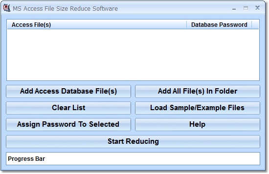 Screenshot for MS Access File Size Reduce Software 7.0
