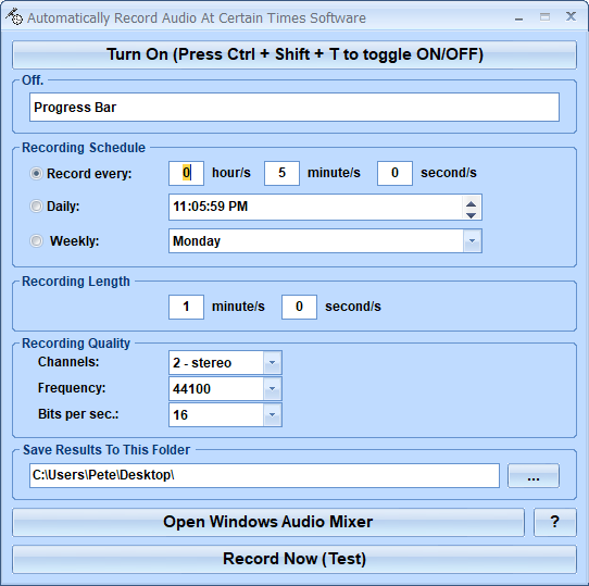 Automatically Record Audio At Certain Times Software