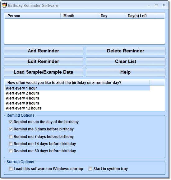 Birthday And Anniversary Reminder Software