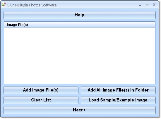 Blur Multiple Photos Software Screenshot