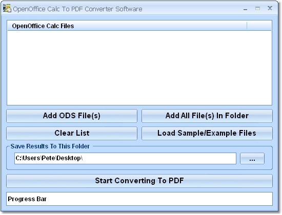 OpenOffice Calc To PDF Converter Software