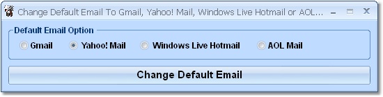 Set your default email to popular web-based services.