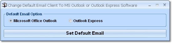 Set your default email to Outlook or Outlook Express.