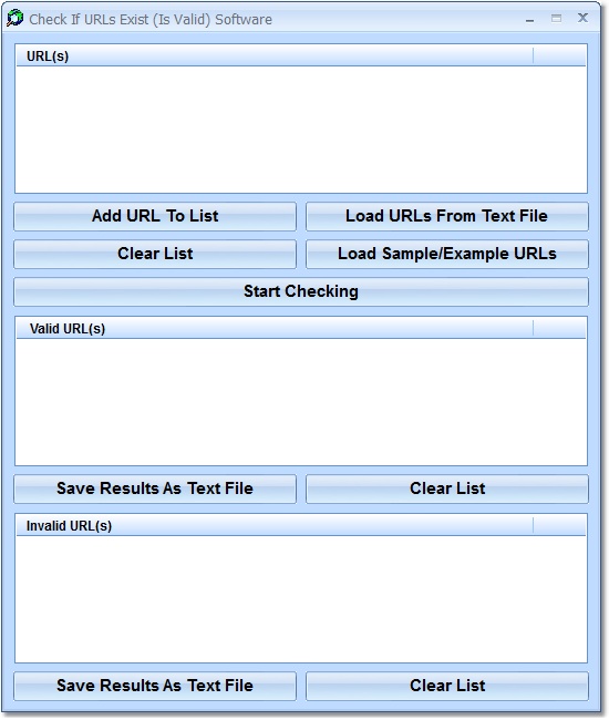 Screenshot of Check If URL Exists (Is Valid) Software 7.0