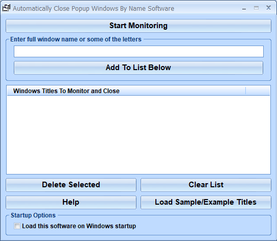 Automatically Close Popup Windows By Name Software