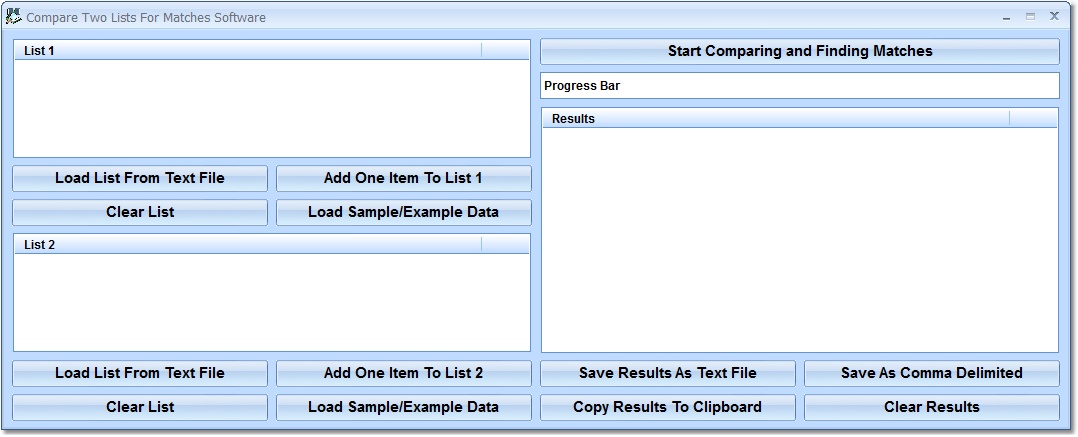 Screenshot for Compare Two Lists For Matches Software 7.0