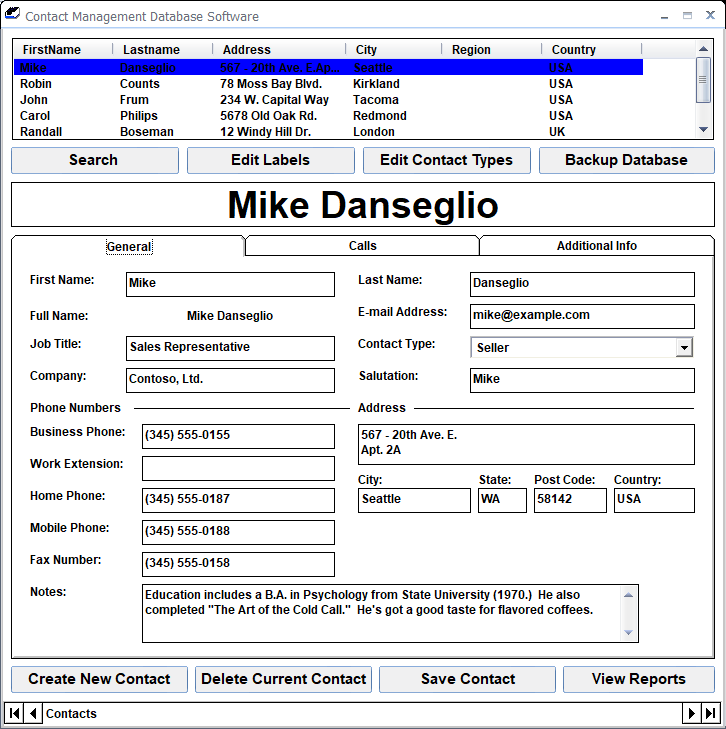 Contact Management Database Software