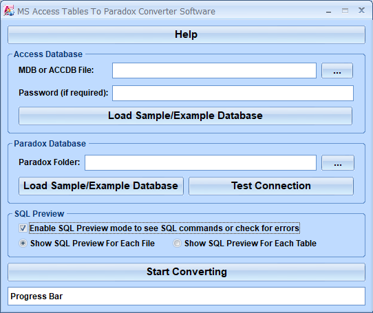 MS Access Tables To Paradox Converter Software