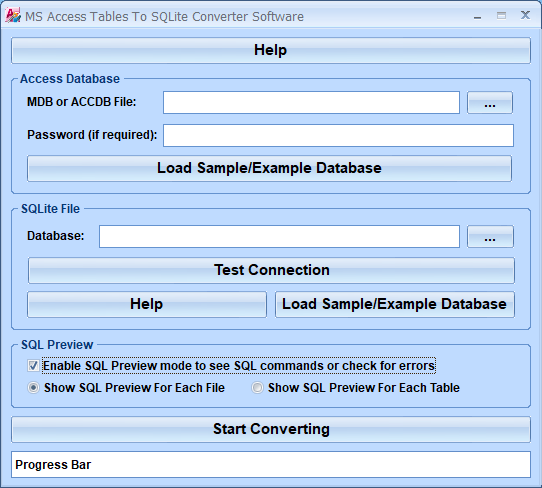 MS Access Tables To SQLite Converter Software