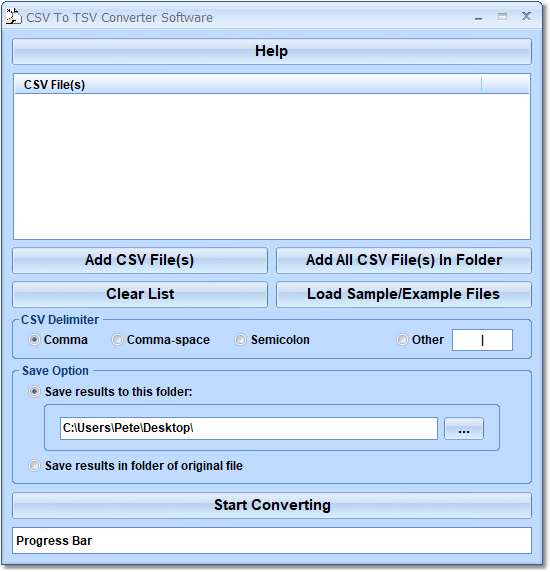 CSV To TSV Converter Software