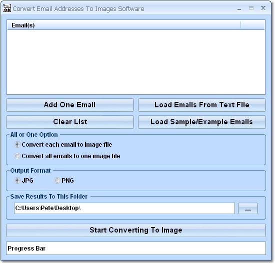 Convert Email Addresses To Images Software
