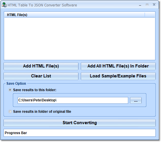 HTML Table To JSON Converter Software 7.0 full