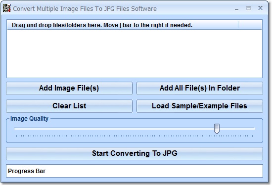 Convert Multiple Image Files To JPG Files Software screen shot