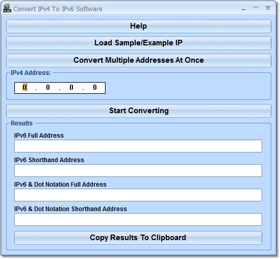 Convert IPv4 To IPv6 Software screen shot