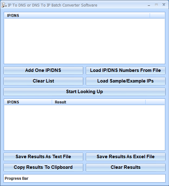 IP To DNS or DNS To IP Batch Converter Software 7.0 screenshot