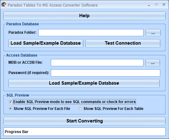 Paradox Tables To MS Access Converter Software