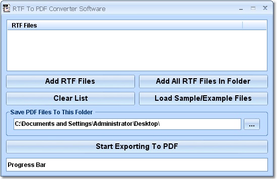 Convert multiple RTFs to PDFs.