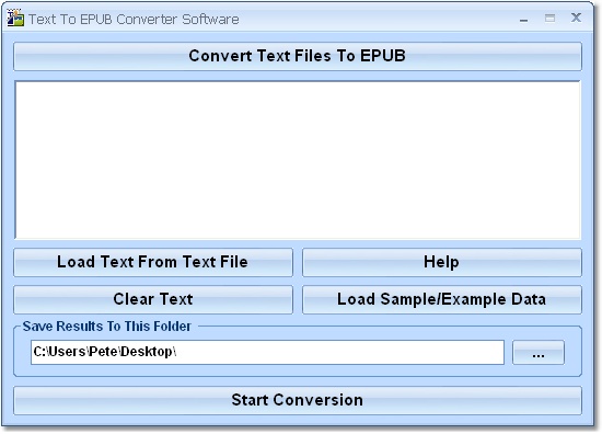 Text To EPUB Converter Software