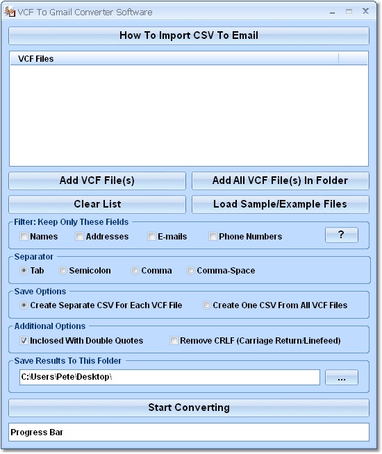 VCF To Gmail Converter Software