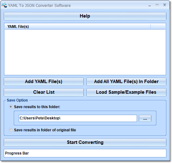 screenshot of convert-yaml-to-json