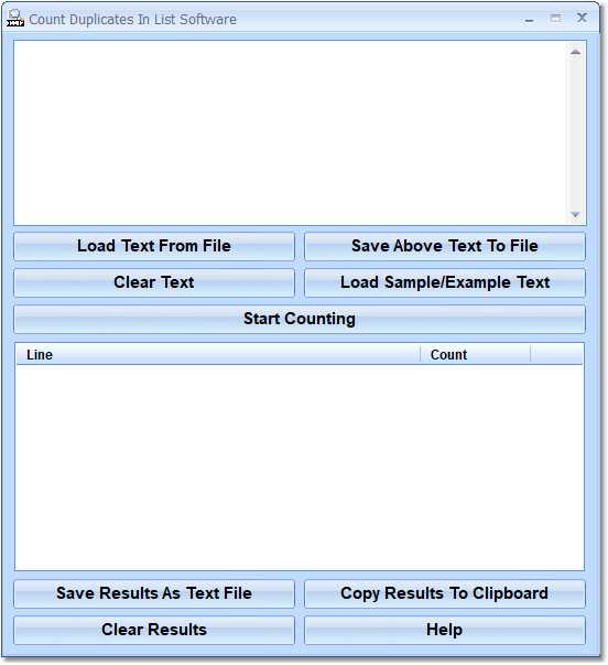 screenshot of count-duplicates-list