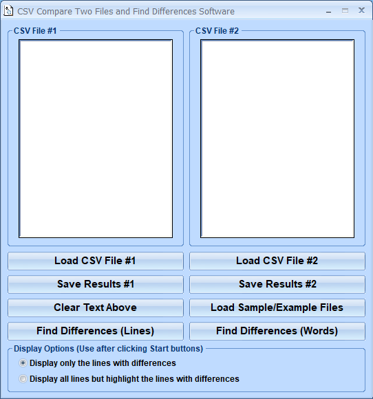 CSV Compare Two Files and Find Differences Software 7.0 full
