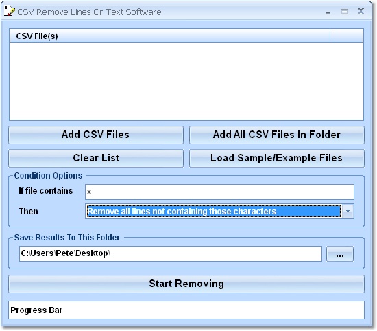 CSV Remove Lines and Text Software