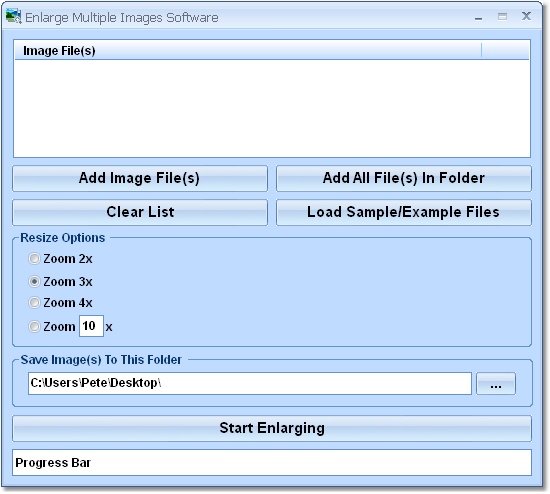 Enlarge Multiple Images Software