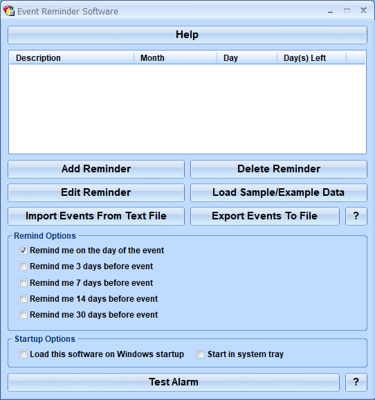 Event Reminder Software