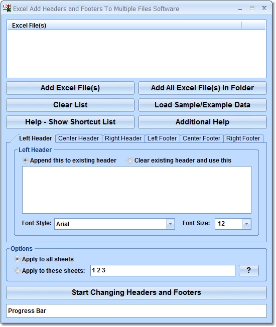 Excel Add Headers and Footers To Multiple Files So screen shot