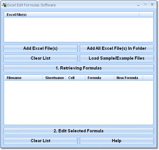 Screenshot for Excel Edit Formulas Software 7.0