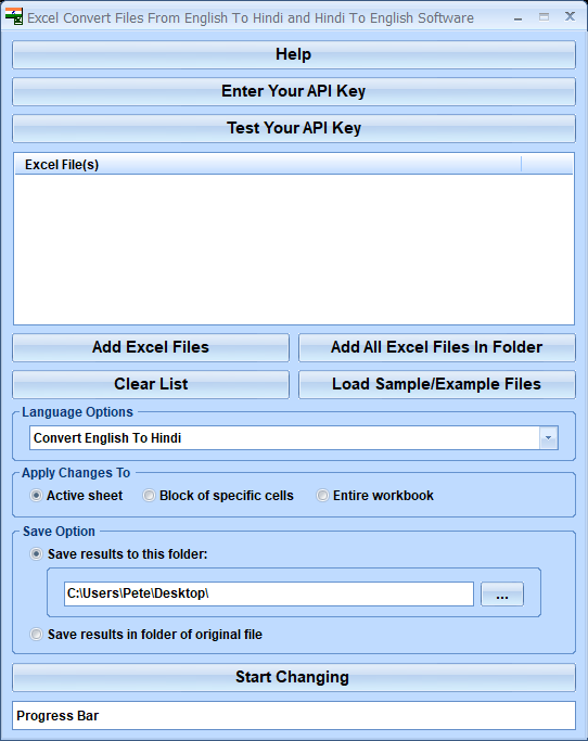 screenshot of excel-convert-files-from-english-to-hindi-and-hindi-to-english-software