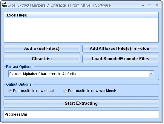 Click to view Excel Extract Numbers & Characters From All Cells  7.0 screenshot