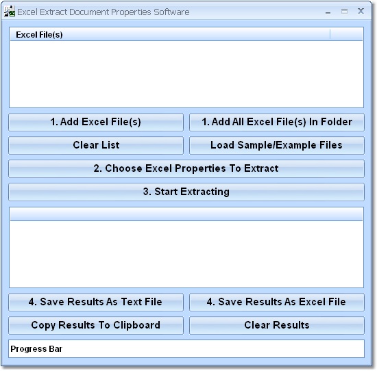 Excel Extract Document Properties Software screen shot