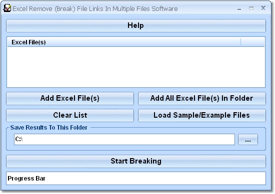 Excel Remove (Break) File Links In Multiple Files Software 7.0