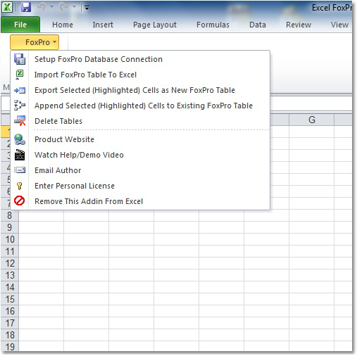 Excel FoxPro Import, Export & Convert Software