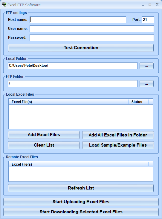 Excel FTP Software