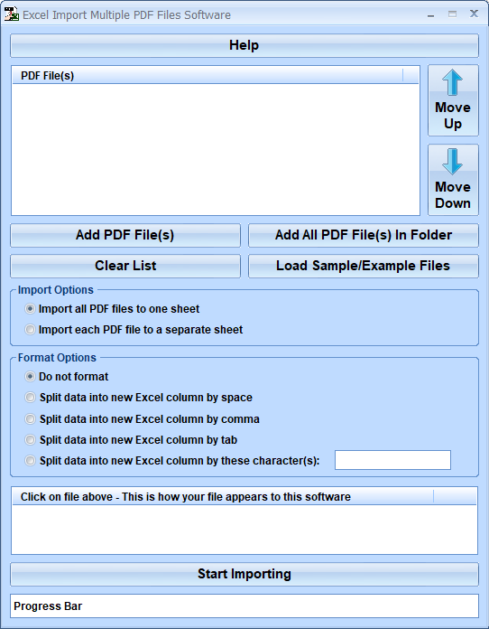 Excel Import Multiple PDF Files Software