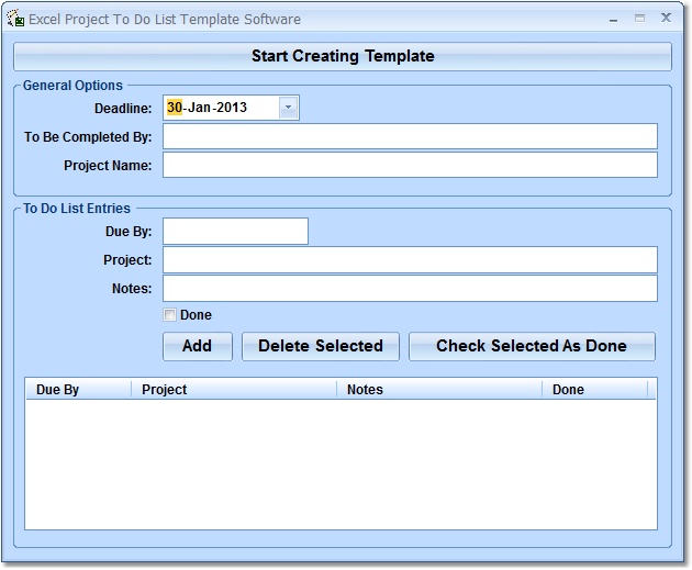 excel contact list template. Excel Project To Do List