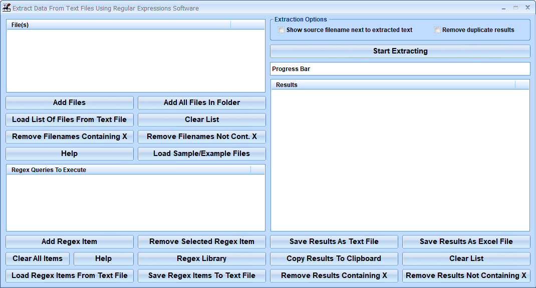 Extract Data From Text Files Using Regular Expressions Software