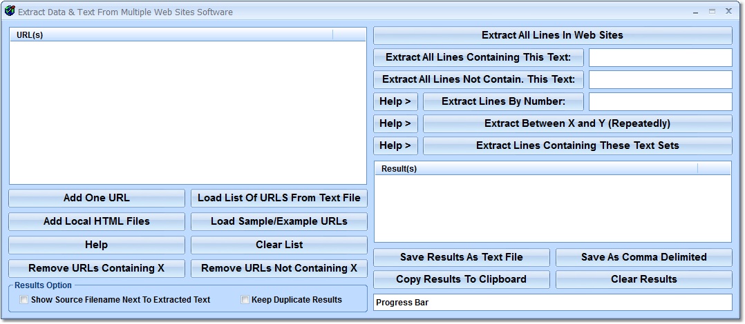 Screenshot of Extract Data & Text From Multiple Web Sites Software