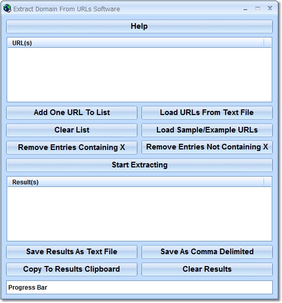 Extract Domain From URLs Software screen shot