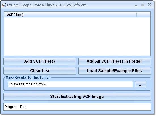 Extract Images From Multiple VCF Files Software