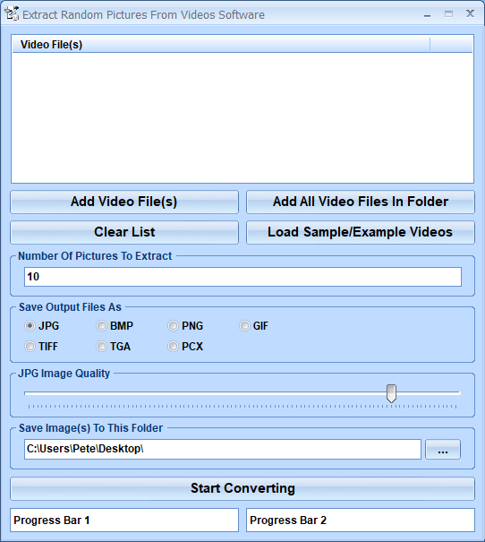 Extract Random Pictures From Videos Software