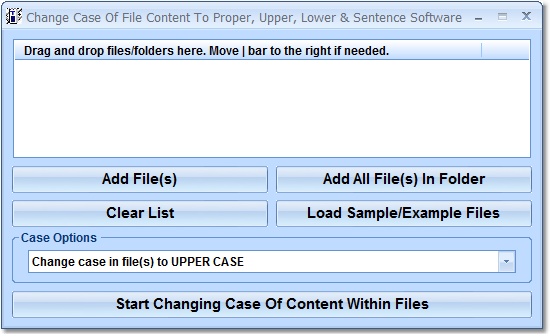 Change Case Of File Content To Proper, Upper, Lowe screen shot